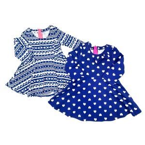 Fab Kids Girls Long Sleeve Dress Bundle - Size XXS (2-3T)